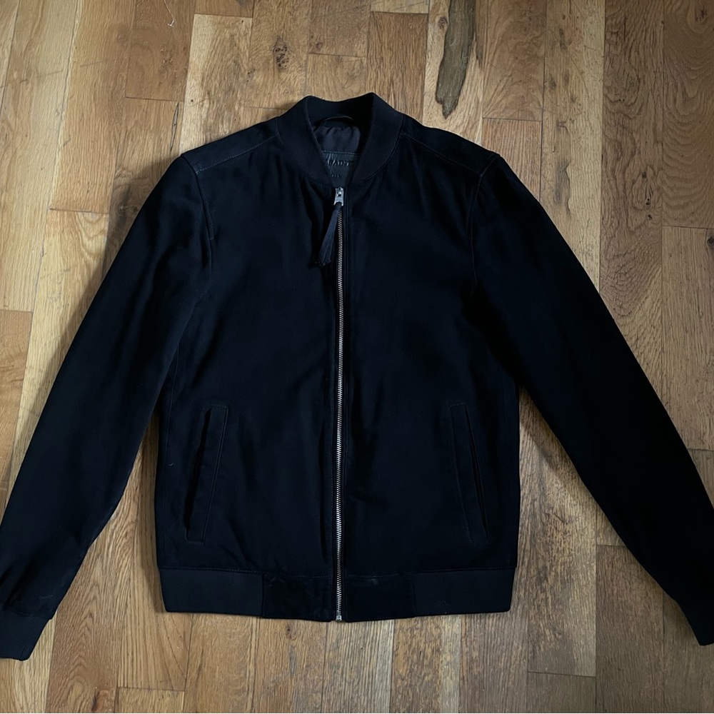 AllSaints Suede Ronan Bomber. Size Small. Never Worn.